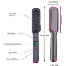 Multifunctional Electric Hair Straightener Comb, Anti-Scald Straightening Styling Tool, Hair Straightening Comb - US A Type Plug(110-127V) - View 8