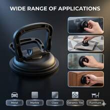 2/4PCs Mini Car Dent Repair Universal Puller Suction Cup Bodywork Panel Sucker Remover Tool Heavy-Duty Rubber For Glass Metal - 2pcs Black - View 1