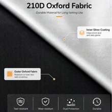 1pc Black 210D Oxford Fabric Printer Dust Cover, With Adjustable Drawstring, Protective Cover Suitable For Home And Office Printers And Copiers - Black - View 4