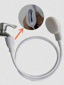 1/2 Zoll ohne Bohren einfach zu installierende Wasserhahn-Verlängerungsköpfe, auslaufsichere Hochdruck-flexible weiße Wasserhahn-Verlängerungsstangen, tragbare Booster-Duschkopf-Sets, universelle Badezimmer-Duschzubehör, Heimdekoration - Mehrere Stile - Übersicht 3