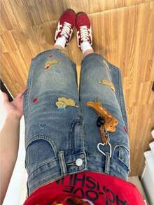 Women Denim Shorts - Blue - View 5