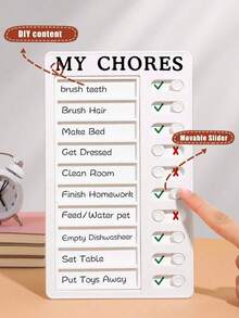 1PC/ To Do List Board With 10 Replaceable Cards, Reusable Checklist Memo Board, Portable Daily Planner, Task Management Reminder Chart, DIY Message Board For Home, Office, School, Travel, Study, Fitness & Habit Tracking - Self-discipline Check-in Device - View 7
