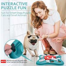 Dog Puzzle Toys, Treat Dispensing Dog Enrichment Toys For IQ Training And Brain Stimulation, Interactive Mentally Stimulating Toys As Gifts For Puppies, Cats, Dogs - 綠色 - 查看 6