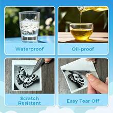 2/4 cuộn giấy in nhiệt tự dính trong suốt – Giấy thay thế cho máy in mini, không cần mực, hoàn hảo cho in ảnh tức thì, sổ tay, nhãn dán kế hoạch và các dự án DIY. - Xem 10