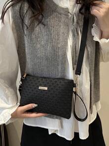New Rhombus Women's Handbag, Versatile Shoulder Bag, Niche Crossbody Sweet Mini Square Bag, Spring/Summer - Black - View 2