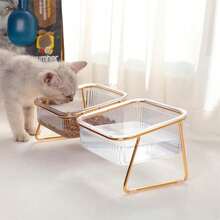 1个通用猫狗喂食器，可用作宠物食品和水碗，15度倾斜设计防止呕吐，底座稳固，让宠物用餐更安心。 - 1公升 - 查看 10