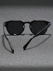 Visivana 1 Pair Men's Retro Rivet Round Fashion Glasses, Versatile For Street Style, Outdoor, Riding, Beach, Party Back To School Fashionable Preppy School Look - Multicolor - View 9