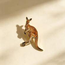 Kangaroo Enamel Brooch Pins Fashion Decorative Brooches Ornaments Lapel Bag Badges Jewelry Gifts - Burnt Orange - View 5