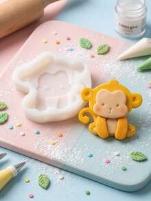 SikeSike 1个猴子造型硅胶模具，巧克力硅胶模具，适用于蛋糕装饰、布丁、糖果制作 - 多色 - 查看 6