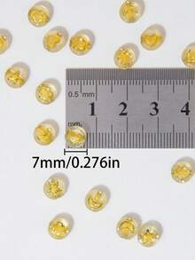 100-1000顆壓克力珠，多種花紋，黃色配金色花紋，適用於珠寶製作、DIY手工藝 - 金色圖案珠 - 查看 2
