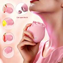 RUIJU Dildo - Sucking Vibrator Rose Sex Toy G Spot Vibrator - Clitoral Nipple Massage Sucking Vibrator -Vibrator Dildo - 10 Powerful Modes, Anal Toys For Couple, Woman Pleasures Toy [Valentine's Day Gift] - 顏色4 - 查看 4