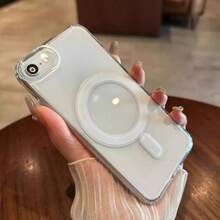 Ốp lưng điện thoại MagSafe cao cấp, từ tính, sạc không dây, mặt lưng trong suốt dành cho iPhone 17 E, 16, 15, 14 Plus, 13 Pro Max, 12, 11, Mini - Trong sáng - Xem 6