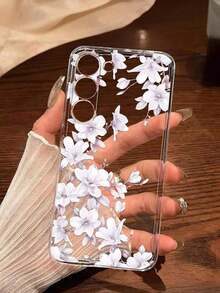 1 Piece Soft Romantic Fashion Floral Print Phone Case Compatible With Huawei Honor, Galaxy A04e/12/A13/A14/A34/A50/A52/A53/A54/S21/S22/S23/S24/S25/S25Ultra/S25FE/S26/S26 PLUS/S26 ULTRA/S26 EDGE, 6A/7A/8A, 12T/13T/15T/15T Pro - 透明 7 - 查看 6