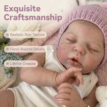 NPK 22" Soft Body Alexis Newborn Size Doll, Realistic Reborn, Soft Touch, Huggable, 3D Visible Skin And Veins, High Quality Doll, Christmas Gift For Girls - As Shown - View 4