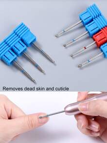 1pc Diamond Nail Drill Bits 3/32" Shank Cuticle Clean Bits Fine Medium Grit For Dead Skin Removing Manicure Pedicure Prep Nail Tool For Electric Nail Drill Machine - Multicolor - View 4