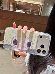 Cartoon Glitter Wild Girl Compatible With Apple 17 Pro Max Phone Case, 17 Pro New 16 Pro Women 16 PM Super Cute 15 PM Anime 15 Pro Anti-Drop Protective Cover - Grey - View 3