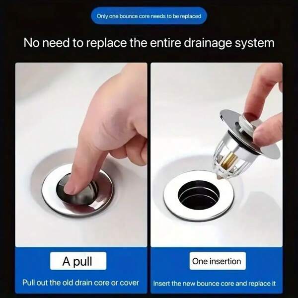 1/3Pcs Universal Drain Stopper, Odor-Proof Leak-Proof Sink Plug, Easy Install Plastic Core Plug For Bathroom Wash Basin Bathtub, Random ColorHalloween Gifts For Festival Gifting