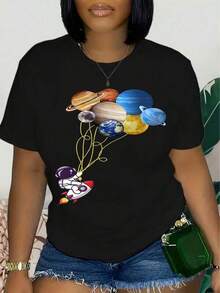 Women T-Shirts - Black - View 8