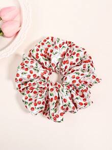 1pc Fruit Pattern Elastic Hair Scrunchie, Versatile Oversized Elastic Hair Tie Hair Accessory Ponytail - Multicolor - View 8