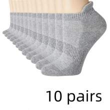 1/5/6/10/20/30 Pasang Kaos Kaki Jala Pendek Putih Pria, Bernapas dan Nyaman, Dengan Penopang Lengkungan Kaki, Cocok untuk Dipakai di Pergelangan Kaki - Putih - View 8