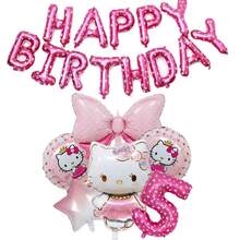 Sanrio Number Balloon Banner Set Hello Kitty Birthday Party Decoration Mall Holiday Decor Hello Kitty Printed Number Balloon Set Birthday Party Scene Decoration Hello Kitty Party Balloon Banner Decoration Party Balloon Room Decoration Hello Kitty Cute Birthday Balloon Package Birthday Decoration Hello Kitty Party Decoration Back To School Season Holiday Gift - Pink - View 7