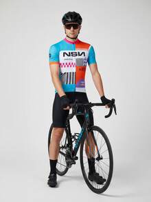New Men's Short Sleeve Cycling Jersey, Breathable And Comfortable Outdoor Sports Top For Spring/Summer, Suitable For Road Bike, Mountain Bike, Cycling, Off-Road, Motorcycle Touring, And Training - Universal Version - Blue and White - View 7