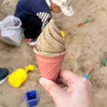 Eiscreme Strandspielzeug Kegelform Sandgrabwerkzeuge Rollenspielspielzeug - Verschiedenfarbig - Übersicht 6