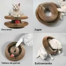 Palla interattiva per grattare i gatti con design pieghevole e costruzione in cartone di alta qualità, perfetta per il gioco e l'esercizio in interni. - 1 - Visualizzare 3