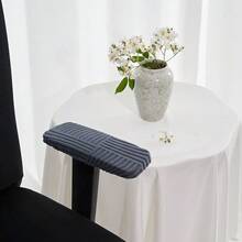 2pcs/Set Sarung Sandaran Tangan Kursi Kantor Warna Polos Jacquard Elastis Pelindung Sandaran Tangan Kursi Anti Selip Sarung Kursi Sofa untuk Kantor dan Rumah - MultiWarna - View 9