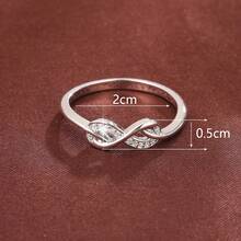 1pc Minimalist Digital 8-Shaped Design Cubic Zirconia Inlaid Women's Ring - Multicolor - View 10
