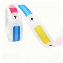8 Rolls Back To School Grosgrain Ribbon 0.98 Inch Welcome School Ribbons School Bus Pencil Apple ABC Pattern Fabric Decorative Craft Ribbon For DIY Crafts Teacher Appreciation Gifts Wrapping, Room Decor, 40 Yards - Back to School Theme - View 17