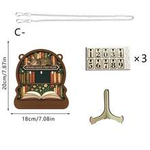 1/3pcsBooks Read This Year Wooden Reading Tracker Calendar, Rotating Number Counting Decorative Ornament For Book Lovers, Home Library & Bookshelf Display - Reading Counting Ornament - View 13