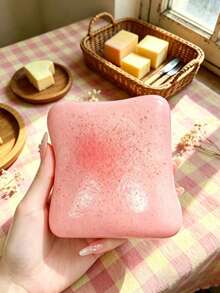 1/2件 11cm 粉色起司椰子油奶油軟雕塑玩具，奶油麵團質感感官紓壓玩具，派對裝飾填充物生日用品餃子捏捏紓壓玩具 - 多色 - 查看 9