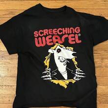 Screeching Weasel Black Band Tee Shirt - 黑色 - 查看 1