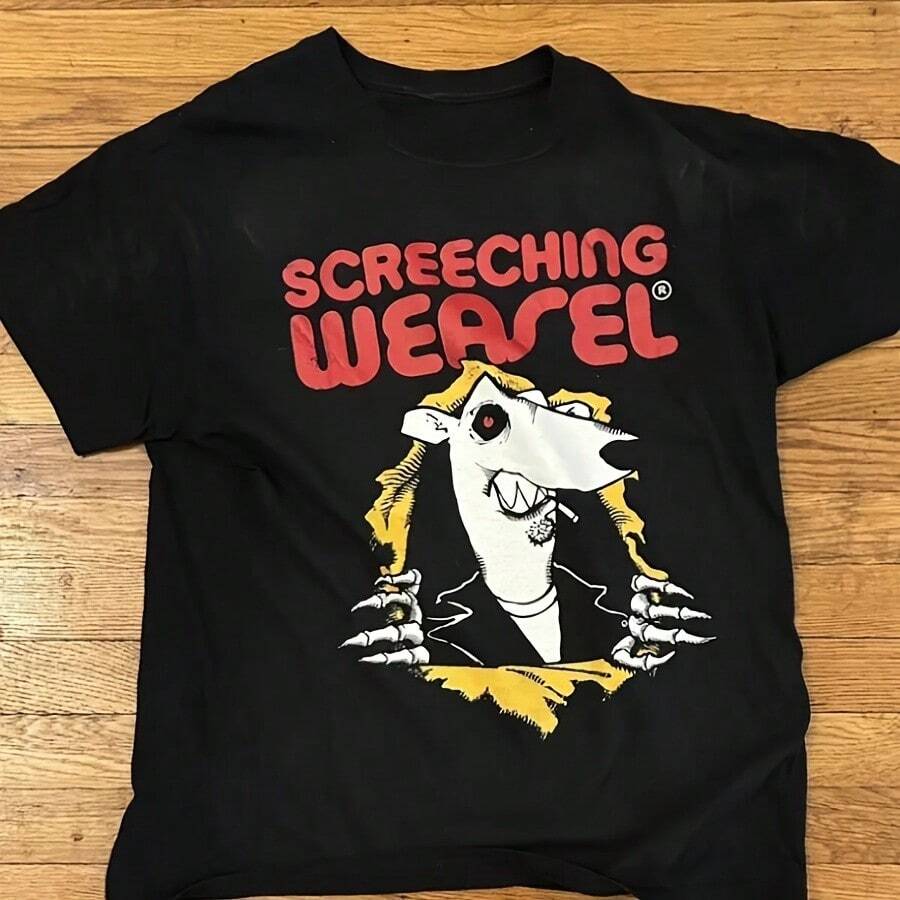 Screeching Weasel Black Band Tee Shirt - 黑色 - 查看 1