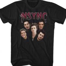 NSYNC Group Shot Black Shirts - Black - View 1