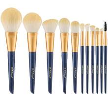 29 piezas Juego de herramientas de maquillaje todo en uno, 11 piezas Brochas de maquillaje suaves, Bolsa de almacenamiento, Esponjas de maquillaje, Borlas de polvos de varios tipos, Diadema, Correas para la mano, Limpiador de brochas y mini espejo, Kit de belleza diario portátil - Multicolor - Ver 16