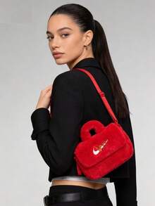 Túi đeo vai/túi xách Nike Serpenti thuộc bộ sưu tập năm mới, kiểu dáng tối giản, thời trang, chất liệu vải, dành cho nữ, màu đỏ. - Đỏ - Xem 1