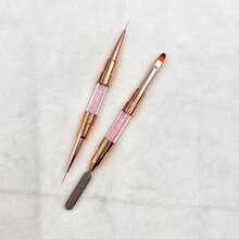 Set de 4 en 1 de brochas para uñas para delinear y difuminar en un solo paso - Blanco - Ver 2