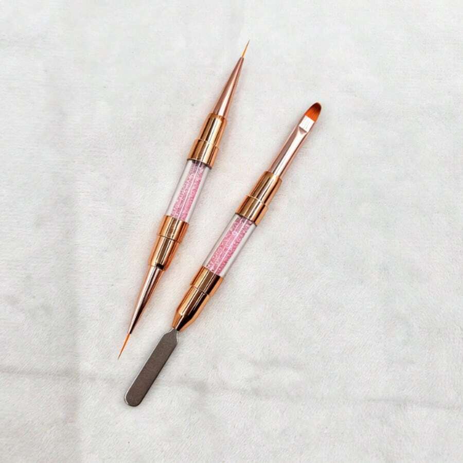 Set de 4 en 1 de brochas para uñas para delinear y difuminar en un solo paso