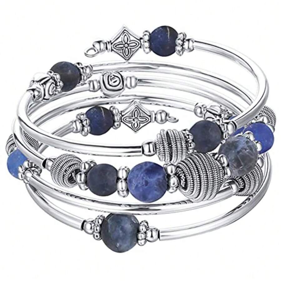 Women Charm Bracelet - Navy Blue - View 1