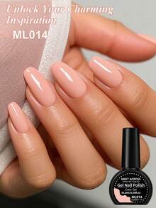 MEET ACROSS 1件 10.3ml 裸粉色凝膠指甲油，不含HEMA TPO 半永久可浸泡脫色UV凝膠指甲油，適合夏季美甲，持久、無鉛，DIY指甲設計裝飾，美甲繪製凝膠指甲油，適用於沙龍和居家美甲用品 - 粉色 - 查看 2