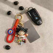 MINISO Dragon Ball Anime Cartoon Dual Character PVC Keychain Figure Pendant Creative Key Ring Accessory Durable Lightweight Hanging Charm For Backpack Handbag Shoulder Bag Car Keys Organizer Daily Carry Use - Style 1 - View 3