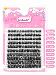 Waloshow 3D Natural Cluster False Eyelashes, 0.07mm Thick, 10-16mm Long, Mixed Set, 10 Rows D-Curl, Ultra-Lightweight Segmented False Lashes, Comfortable Wear, DIY Handmade, Easy To Create Delicate Eye Makeup, Suitable For Various Occasions Such As Parties, Daily Travel, Etc. Eyelash Cluster, False Eyelashes, Individual False Lashes, Fake Eyelashes - D - View 6