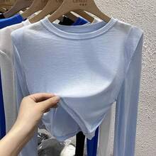 Women Lightweight Cardigans - Light Blue - View 5