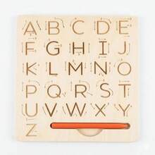 Tablero Didáctico De Madera Para Aprender A Trazar - letras - Ver 8