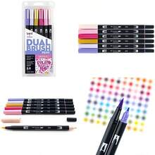 Tombow 56228 Dual Brush Pen Art Markers Sweetheart Portrait 1 Count Pack of 6 - como en la imagen - Ver 1
