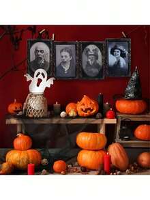 3D Stereoscopic Morphing Face Portrait Photo Frame - Suitable For Horror Parties, Haunted House Decor And Gothic Style Decoration. Perfect For Halloween, Easter, Day Of The Dead And Thanksgiving Celebrations; Includes Eerie Gothic Posters And Ghostly Haunted House Decorative Elements; Essential For Decorating Walls, Doors And Party Spaces. - Multicolor - View 3