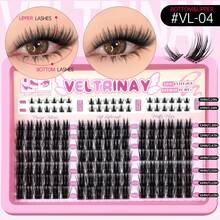 VELTRINAY Mi giả 9 hàng, mi giả tự làm mềm mại, dày 5-16mm, kiểu mắt mèo cổ tích, mi cong chữ C, mi giả đan chéo, mi giả dày dặn, thoải mái, có thể tái sử dụng, tự nhiên và mềm mại, phù hợp với mọi phong cách, phụ kiện trang điểm có thể tái sử dụng. - Xem 8