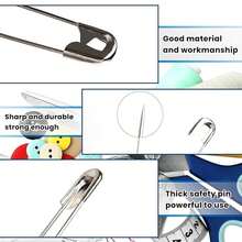 50pcs Stainless Steel Safety Pin Brooch DIY Jewelry Making Craft Accessories - Silver - View 5